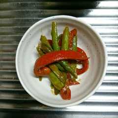 รูปของ パプリカとアスパラのカレー炒め【常備菜】