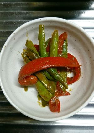 パプリカとアスパラのカレー炒め【常備菜】-レシピのメイン写真
