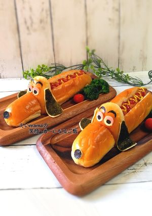 キャラパン☆ホットドッグスリンキードッグ-レシピのメイン写真