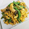 スナップえんどうとキノコの玉子炒め