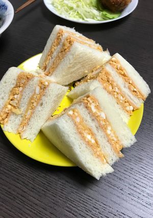 ケチャップ入りの卵サンドイッチ！-レシピのメイン写真