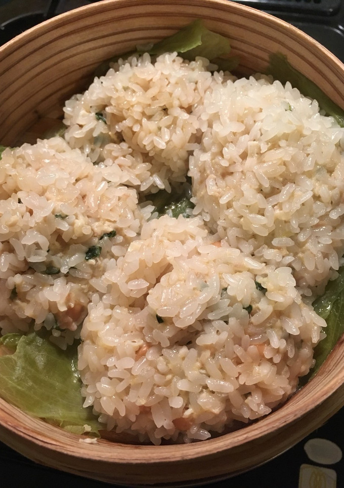 鶏ひき肉 納豆 真珠蒸-レシピのメイン写真