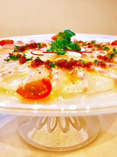 食べるラー油で真鯛のカルパッチョ-レシピのメイン写真