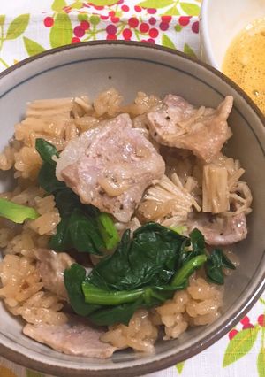 大人の豚キノコ炊き込みご飯〜しっかり味-レシピのメイン写真