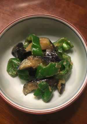 なすとピーマンの味噌炒め-レシピのメイン写真