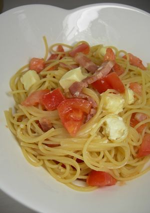 フレッシュトマトとチーズのパスタ♪-レシピのメイン写真