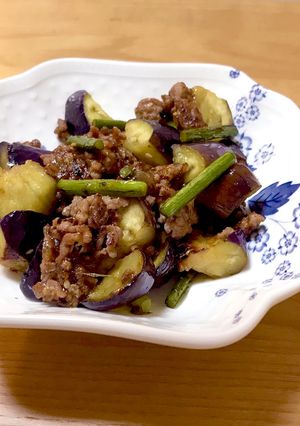 【200kcal】ナスとひき肉の味噌炒め-レシピのメイン写真