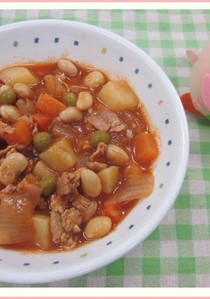 たべまる給食【ポークビーンズ】-レシピのメイン写真