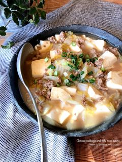 白菜と豆腐のそぼろあんかけ-レシピのメイン写真