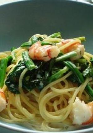 えびとほうれんそうのクリームパスタ-レシピのメイン写真