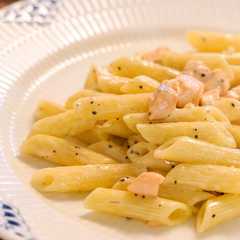 รูปของ プロの味！本場のサーモンクリームパスタ