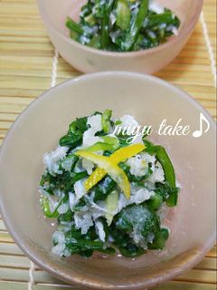 春菊としらすのおろし和え♪-レシピのメイン写真