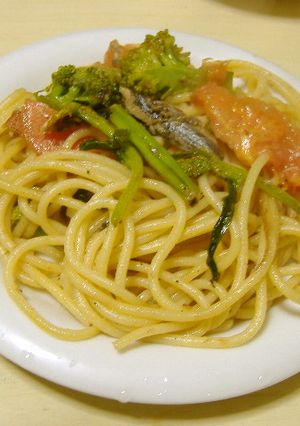 菜の花とオイルサーディンのパスタ-レシピのメイン写真