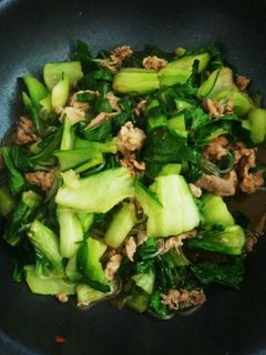 青梗菜と豚肉、春雨の中華炒め-レシピのメイン写真