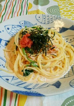 簡単❁明太子クリームスパゲッティ❁-レシピのメイン写真