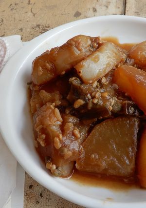 大根と玄米麹仕込醤油麹の山椒の実煮-レシピのメイン写真