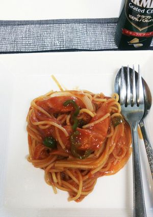 昔なつかしい簡単ナポリタン-レシピのメイン写真