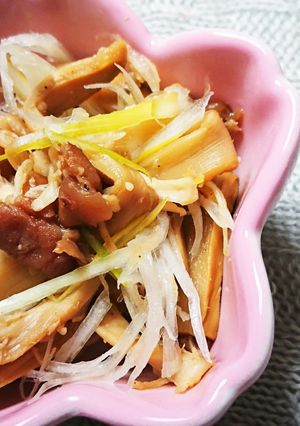 簡単♪メンマと蒸し鶏の梅&ネギ小鉢♪-レシピのメイン写真