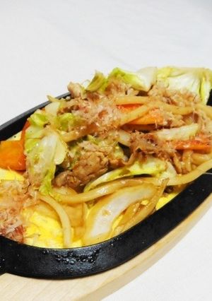 鉄板味噌焼うどん-レシピのメイン写真
