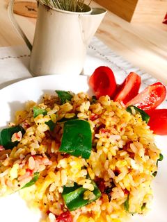 酸っぱ旨い〜♡梅ピーマン炒飯♡-レシピのメイン写真