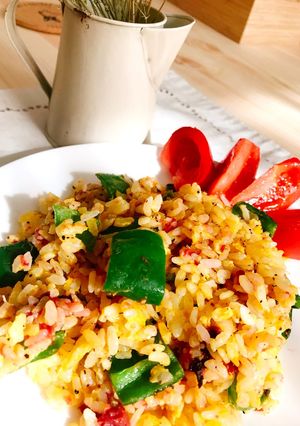 酸っぱ旨い〜♡梅ピーマン炒飯♡-レシピのメイン写真