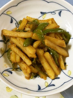 じゃがいもとピーマンの焼肉のたれ炒め♪-レシピのメイン写真