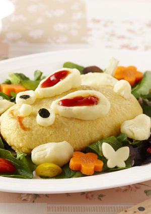 チャーミングなイースターバニーオムレツ-レシピのメイン写真