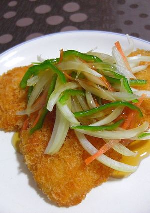 お惣菜屋さんの白身魚の甘酢あんかけ♪-レシピのメイン写真