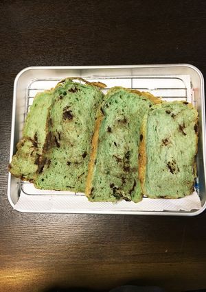 ホームベーカリーで簡単！チョコミントパン-レシピのメイン写真