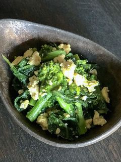 菜の花と玉子のからしマヨ炒め◎お弁当に♪-レシピのメイン写真