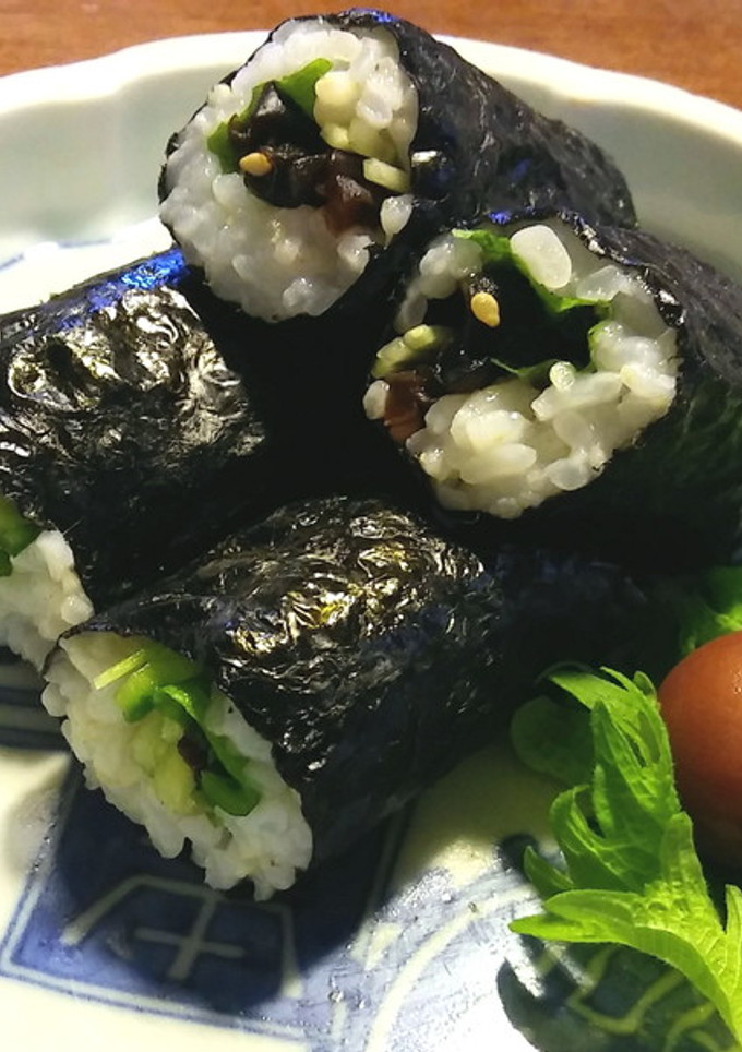 生きくらげ佃煮の細巻き　あて巻き-レシピのメイン写真
