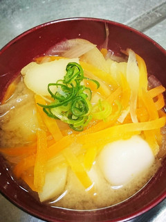 簡単♪白玉団子の味噌汁-レシピのメイン写真