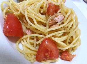 簡単トマトと梅ツナの冷製パスタ-レシピのメイン写真