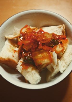 超簡単！おたすけレシピ！キムチのゴマ油丼-レシピのメイン写真