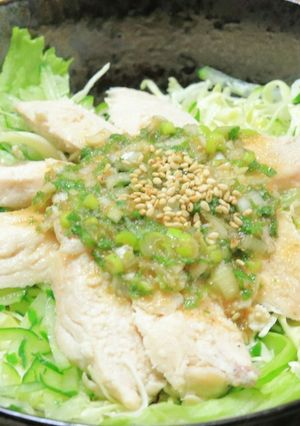 蒸し鶏の梅肉ソースかけ-レシピのメイン写真