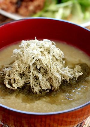 カラダほっこり♪酒かすと生姜のお吸い物-レシピのメイン写真