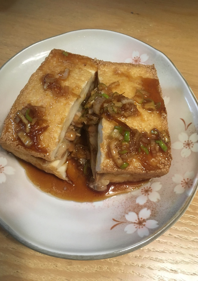 厚揚げの納豆チーズはさみ焼き-レシピのメイン写真