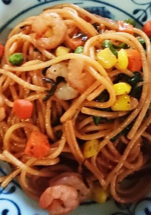 パスタのアレンジナポリタン\(^-^)/-レシピのメイン写真