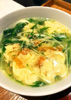 ふわふわ卵スープ ザ残り物野菜-レシピのメイン写真