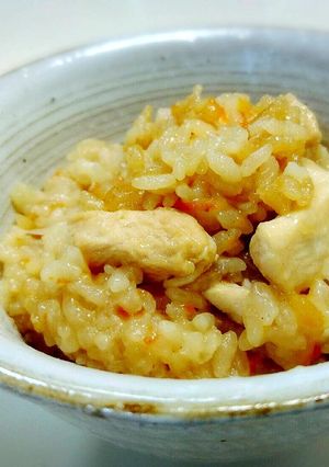 もっちもち食感【餅入り炊き込みご飯】-レシピのメイン写真