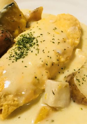 クリームシチューソース☆プレーンオムレツ-レシピのメイン写真