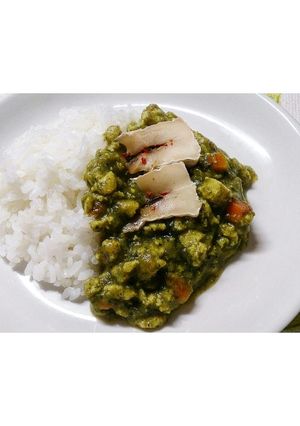 同時に離乳食と大人食【ほうれん草カレー】-レシピのメイン写真