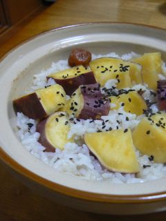 一人鍋でさつま芋のお粥-レシピのメイン写真