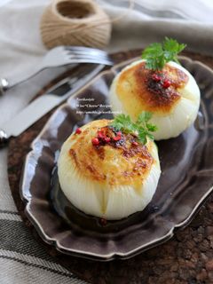 丸ごと新玉ねぎのからしマヨ焼き-レシピのメイン写真