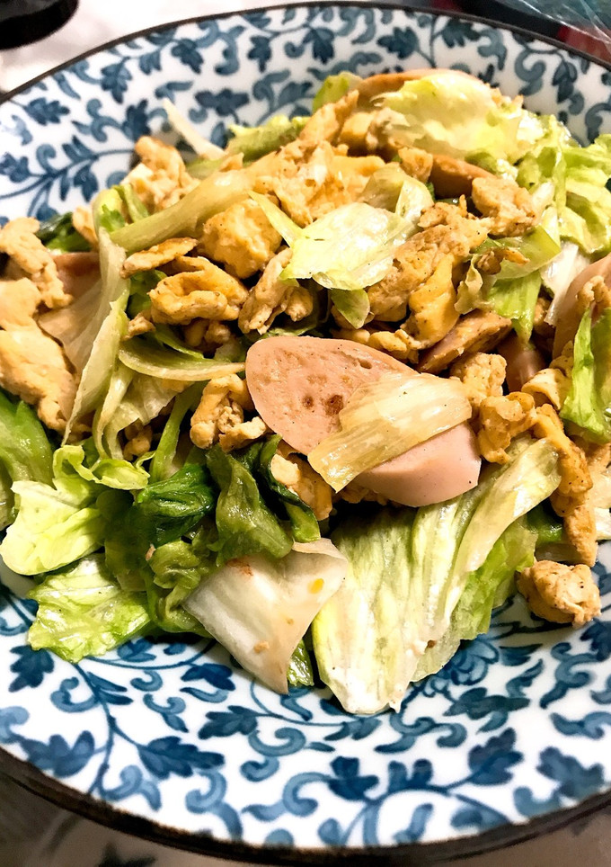 魚肉ソーセージとレタスのマヨ炒め-レシピのメイン写真