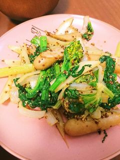 【減量中】春♪♪菜花の粒マスタード炒め-レシピのメイン写真