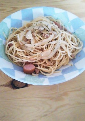 ツナとウィンナーのオニオンパスタ♪-レシピのメイン写真