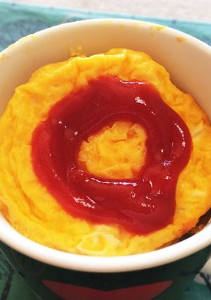火なし!包丁なし!5分でオムライス風-レシピのメイン写真