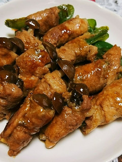 ピーマンとしめじの柔らか肉巻き☆-レシピのメイン写真