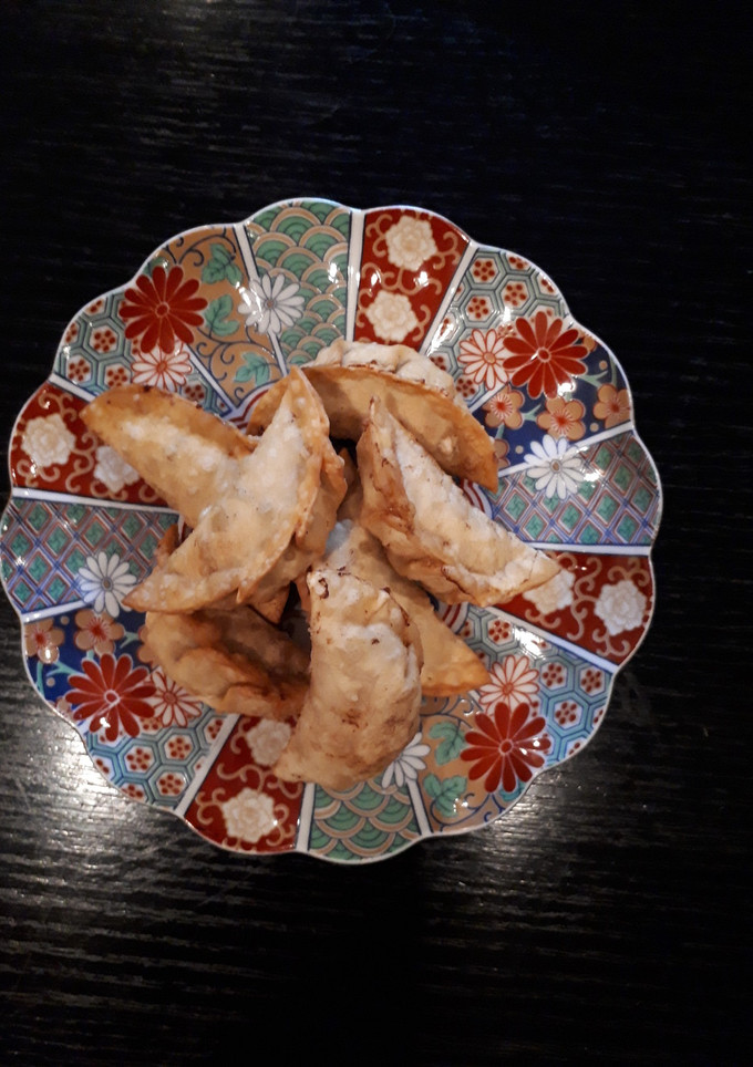 えびと鶏肉と三つ葉の揚げ餃子-レシピのメイン写真